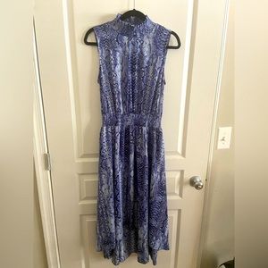 Snakeskin. High low midi dress.